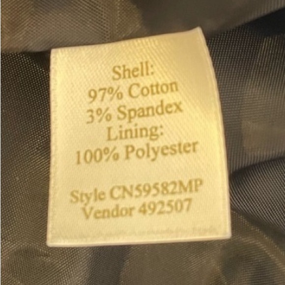 Caslon Floral Cotton Stretch Long Blazer Jacket M Petite (Fits S–M) - Picture 5 of 7